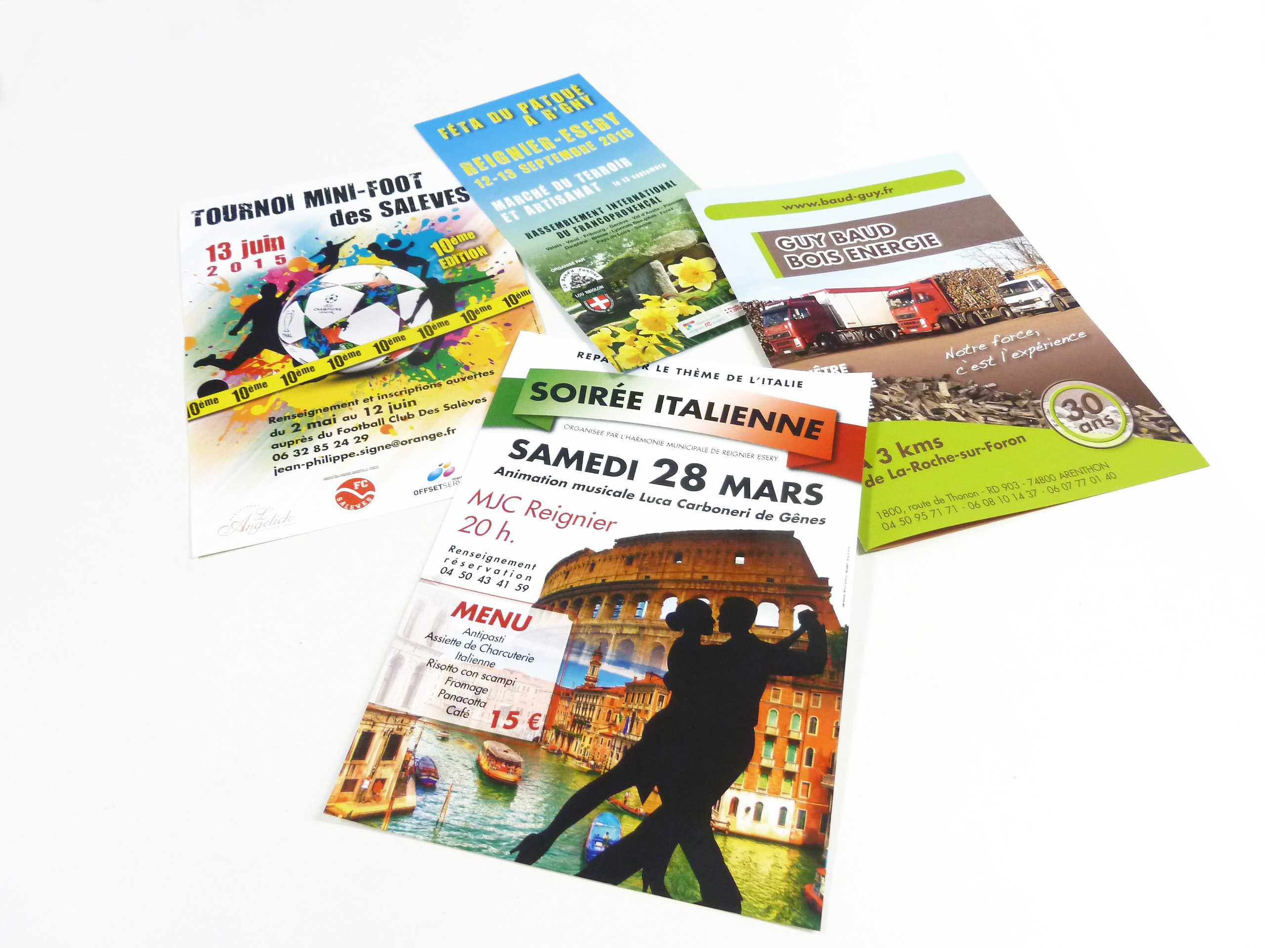 supportes Publicitaires flyers imprimerie Offset Service